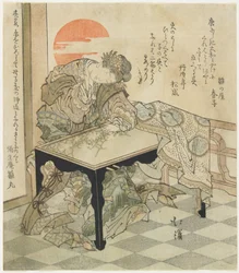 (Kinesisk prinsessa vid ett broderibord), 1828