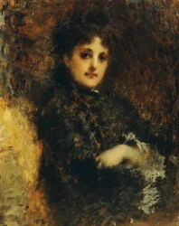 Porträtt av Emma Ivon, av Tranquillo Cremona