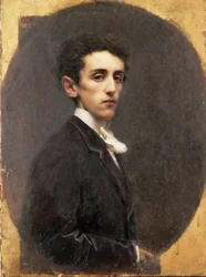 Porträtt av den italienske författaren Carlo Dossi av Tranquillo Cremona