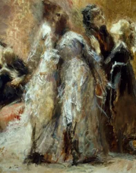 Visiting College, av Tranquillo Cremona (1837-1878), olja på duk