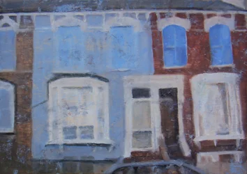 En plats att leva på 14, 2011 (olja på plywood)