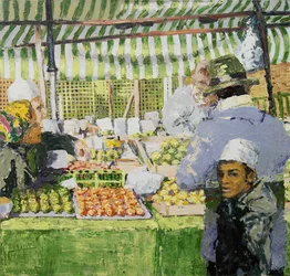 Marknadsstånd (Ridley Road, London), 2003 (olja på duk)