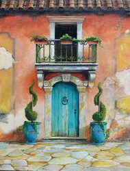 Anduze Planters, Aix-en-Provence, Frankrike, 2024 (olja på pannå)