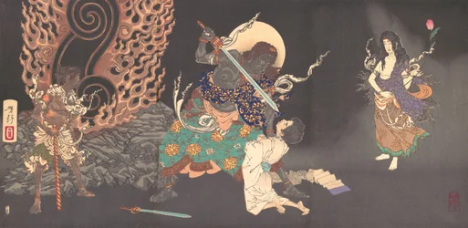 Fudo Myoo Threatening a Novice, 1885.