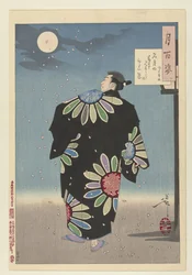 Fukami Jikyu i månsken One Hundred Aspects of the Moon (serietitel) Tsuki hyakushi (serietitel på objekt)