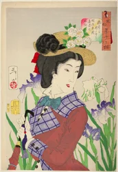 In The Mood for a Walk (Yuho ga shitaso), från serien "Thirty-two Aspects of Women (Fuzoku sanjuniso)"