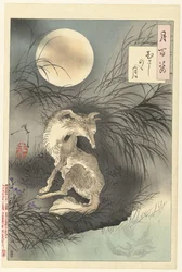 Musashis måne Musashino no tsuki (titel på objekt) One Hundred Aspects of the Moon (serietitel) Tsuki hyakushi (serietitel på objekt)