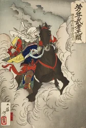 Uesugi Kenshin Nyūdō Terutora rider in i strid