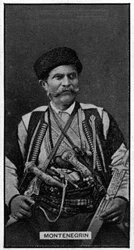 En montenegrinsk man, efter ett fotografi från slutet av 1800-talet