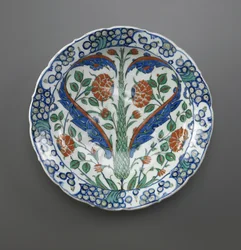 Maträtt, Iznik, osmanska dynastin, 1570-75 (keramik)