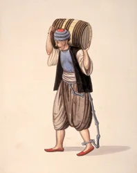 Prisoner in Chains, ottomansk tid, 1700-talets tredje kvartal (wc på papper)
