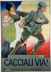 Fascistisk propagandaaffisch för nationallånet, 1900-talet