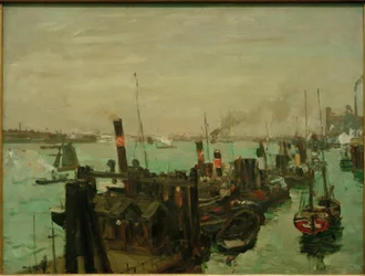 I hamnen i Hamburg