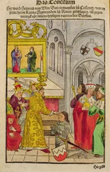 O Henry o Ulm ua tuuina atu i ai lona tulaga tau e le Emeperoa i le Fono a Constance, mai le 