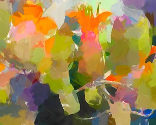 Livfulla abstrakta blommor