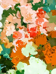 Färgsprakande blommor i trädgården