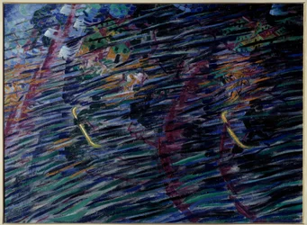 Sinnestillstånd: De som lämnar, av Umberto Boccioni (1882-1916), 1911, Milano, Pinacoteca di Brera