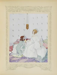 Så fort han kände igen henne kastade han sig för hennes fötter, illustration från 