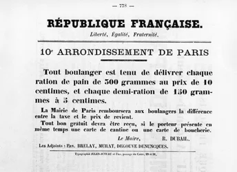 10:e arrondissement de Paris, från franska politiska affischer från Pariskommunen, maj 1871