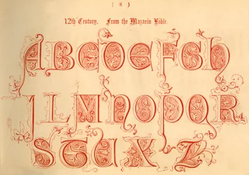 1100-talet. Från Mazarin-bibeln, 1862