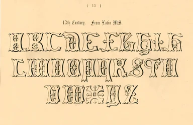 1200-talet. Från Latin MS., 1862