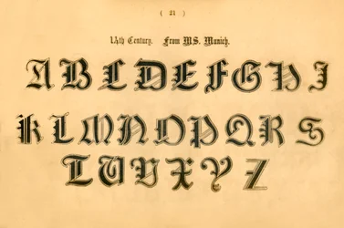 1300-talet. Från MS. München, 1862