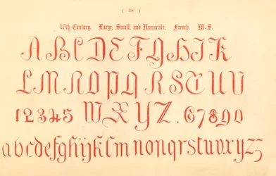 1500-talet. Stor, liten och siffror. franska. MS., 1862