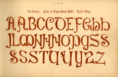 9:e århundradet. Från en anglosaxisk MS. Battel Abbey, 1862