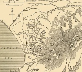 ANZAC framryckning, halvön Gallipoli, första världskriget, 1915, c1920.