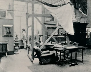 A. Besnard i hans studio, c1897