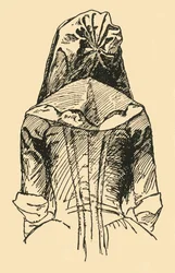 A Camlet Hood, hämtad från ett originalplagg, c1702, 1937.