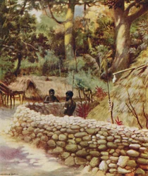 A Chiefs House, Nya Hebriderna, 1923.