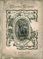 En julsouvenir, försättsblad till notblad, c1860-talet