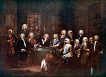 A Committee of the House of Commons vid Fleet Street Prison, London, 1729 c1905