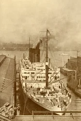 A Famous French Liner, Paris 34 569 Tons, c1930.