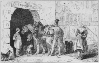 Ett franskt posthus, sent 1700-tidigt 1800-tal.