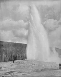 En gejser i Yellowstone Park, 1800-talet