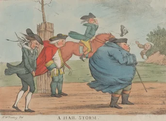 En hagelstorm, 1800-1820.