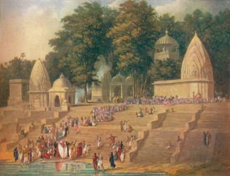 A Hindu Custom Now suppressed: Preparations for a Suttee, 1908