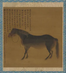 En häst, Qing-dynastin, 1700-talet.