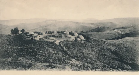 A Kafir Kraal - Zululand, tidigt 1900-tal.