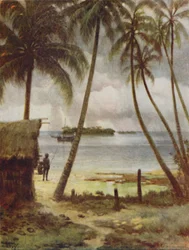 En lagun, Salomonöarna, 1923.