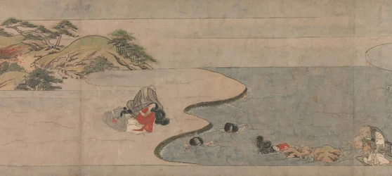 En lång berättelse för en höstnatt Aki no yo nagamonogatari, ca. 1400.