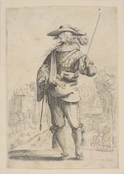 En man som håller en gröda, 1629.