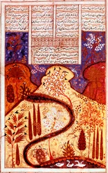 En paradisets trädgård, persisk miniatyr, ca 1300