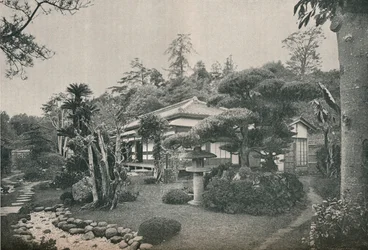 En privat trädgård i Yokohama, c1892