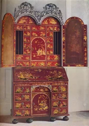A Red Lacquer Cabinet, c1685, 1936
