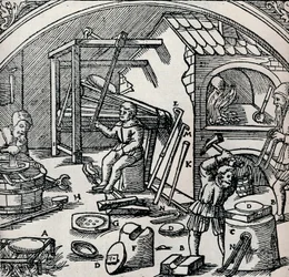 Ett silverraffinaderi, 1556, 1917