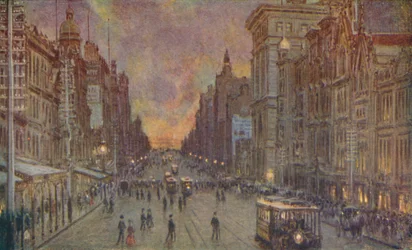 A Street i Melbourne, 1924