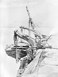 En studie i penna och vattenfärg, 1858 1900